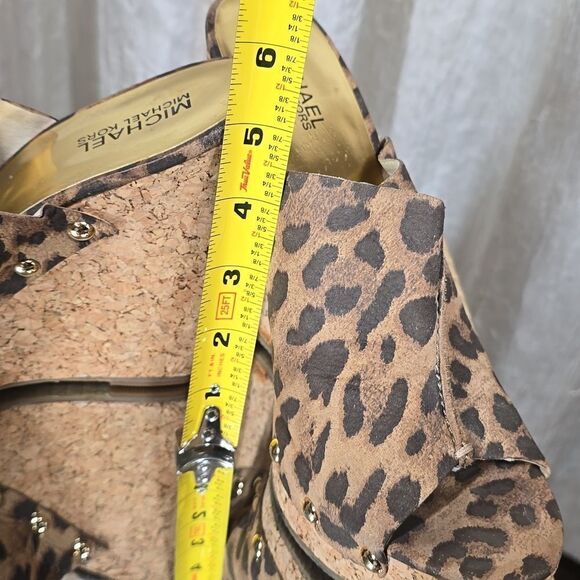 Michael Kors Belinda Leopard Suede Cork Wedge Mule - Picture 14 of 15